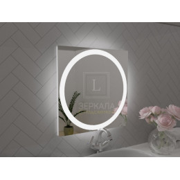 Зеркало в ванную комнату с подсветкой Палермо 80х80 см
