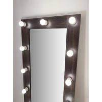 Гримерное зеркало с подсветкой в раме венге 160х60 см