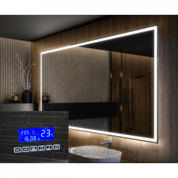 SMART зеркало в ванную комнату с подсветкой, часами и блютуз Люмиро Смарт