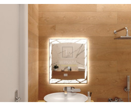 Зеркало с подсветкой для ванной комнаты Ночетта 70х80 см